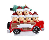 Famiy Carrying Christmas Tree Personalized Christmas Ornament