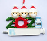 2021 COVID-19 Vaccine Personalized Family Christmas Ornament