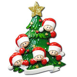 Family Members on Christmas Tree Personalized Ornament