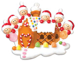 Christmas Family Living in Gingerbread House Personalized Ornament