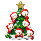 Family Members on Christmas Tree Personalized Ornament