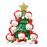 Family Members on Christmas Tree Personalized Ornament