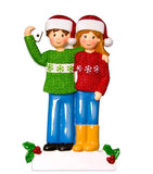 Family Taking Selfie Personalized Christmas Ornament
