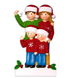 Family Taking Selfie Personalized Christmas Ornament