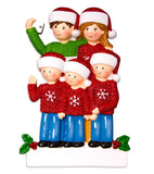 Family Taking Selfie Personalized Christmas Ornament