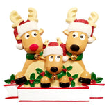 Reindeer Family Personalized Christmas Ornament