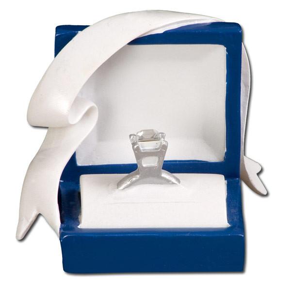 Personalized Engagement Ring Box Christmas Ornament