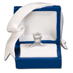 Personalized Engagement Ring Box Christmas Ornament