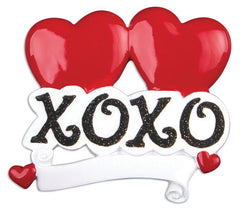 XOXO Couple Personalized Christmas Ornament