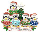 Family Wearing Ugly Sweater Personalized Christmas Ornament