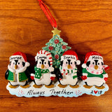 Penguin Family Personalized Christmas Ornament