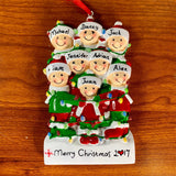 Family Tangled In Christmas Lights Personalized Christmas Ornament
