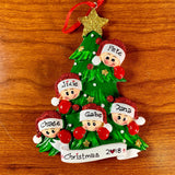 Family Members on Christmas Tree Personalized Ornament