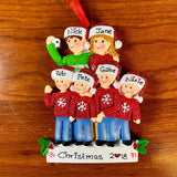 Family Taking Selfie Personalized Christmas Ornament