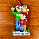 Family Taking Selfie Personalized Christmas Ornament