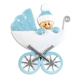 Baby in Carriage First Christmas Personalized Christmas Ornament