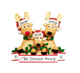 Reindeer Family Personalized Christmas Ornament
