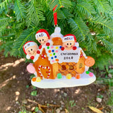 Christmas Family Living in Gingerbread House Personalized Ornament