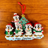 Penguin Family Personalized Christmas Ornament