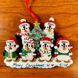 Penguin Family Personalized Christmas Ornament