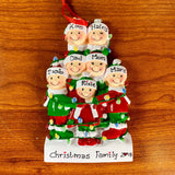 Family Tangled In Christmas Lights Personalized Christmas Ornament
