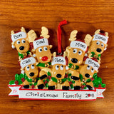 Reindeer Family Personalized Christmas Ornament