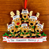 Reindeer Family Personalized Christmas Ornament