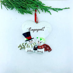 Engaged Couple Personalized Ornament