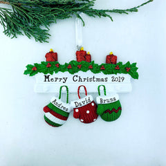 Mittens Family Personalized Ornament