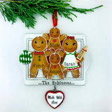 Gingerbread Cookies Baker Family Personalized Family Ornament