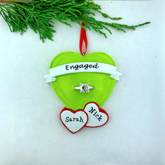 Engagement Ring Personalized Ornament
