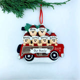 Famiy Carrying Christmas Tree Personalized Christmas Ornament