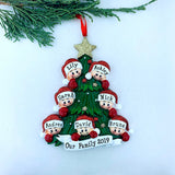 Family Members on Christmas Tree Personalized Ornament