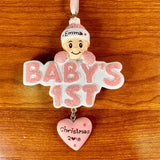 Baby's 1st Christmas Personalized Christmas Ornament