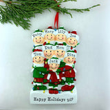 Family Tangled In Christmas Lights Personalized Christmas Ornament