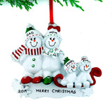 Snowman Family Personalized Christmas Ornament