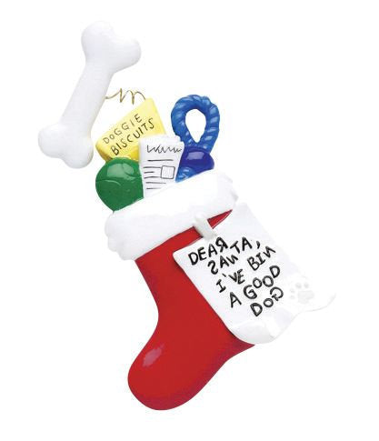 Personalized Cat Dog Stocking Christmas Ornament