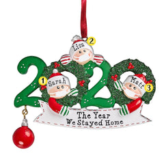 2020 Covid Ornament With Mask Personalized Christmas Ornament