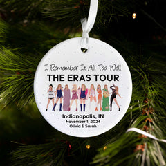 Eras Christmas Ornament, TS Inspired Concert Keepsake, Christmas Ornament, Personalized Swiftmas Gift