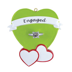 Engagement Ring Personalized Ornament