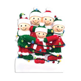 Family Tangled In Christmas Lights Personalized Christmas Ornament