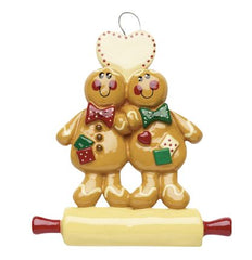 Gingerbread Cookies Personalized Couple Ornament