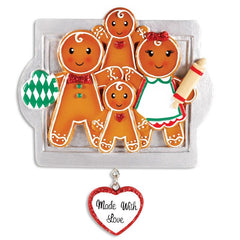 Gingerbread Cookies Baker Family Personalized Family Ornament
