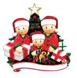 Family Opening Gift Boxes Personalized Christmas Ornament