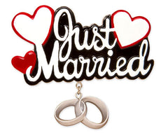 Just Married Personalized Ornament