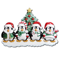 Penguin Family Personalized Christmas Ornament