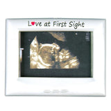 Love at First Sight Ultrasound Pregnant Mom Expecting Baby Picture Frame Personalized Christmas Ornament