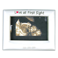 Love at First Sight Ultrasound Pregnant Mom Expecting Baby Picture Frame Personalized Christmas Ornament