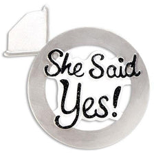 She Said Yes Personalized Christmas Ornament
