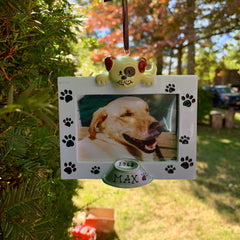 Dog Frame Personalized Christmas Ornament